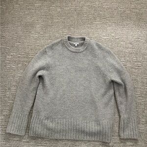 Women's Oversized Crewneck Gray Sweater